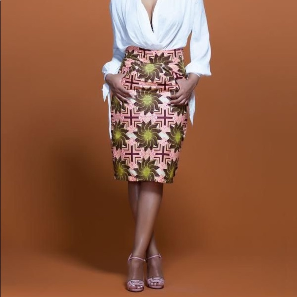 African Print Pencil Skirt